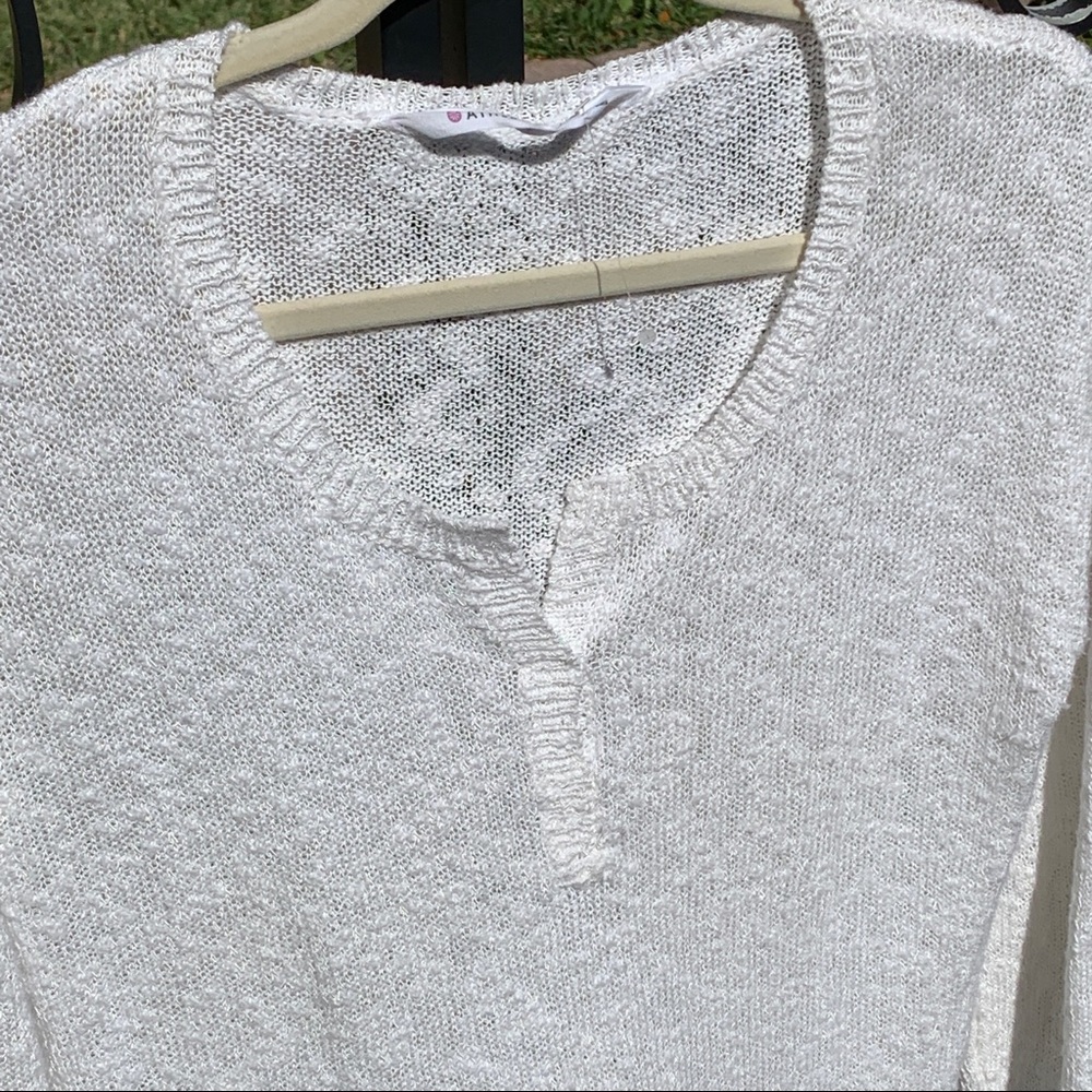 Athleta Weekend Pullover Sweater Split Vneck I Si… - image 3